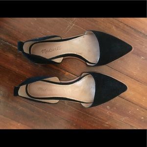 Sleek d’Orsay black suede flats. Never worn.